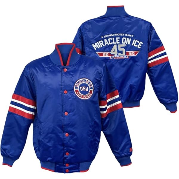 Amazon.com: Miracle on Ice 45th Anniversary Starter Satin Jacket